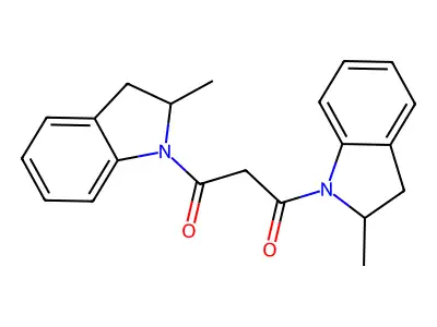 1,3-Bis-(2-methyl-2,3-dihydro-indol-1-yl)-propane-1,3-dione structure