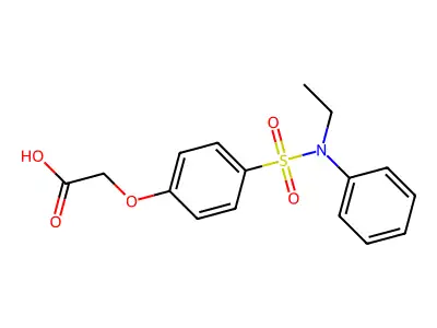 2-{4-[Ethyl(phenyl)sulfamoyl]phenoxy}acetic acid structure