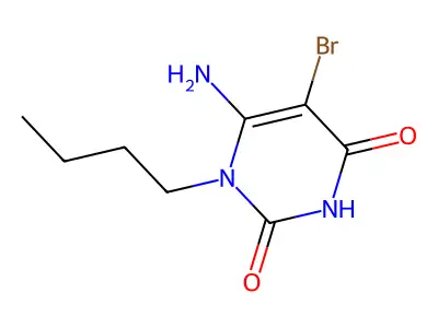 6-Amino-5-bromo-1-butyl-1,2,3,4-tetrahydropyrimidine-2,4-dione structure