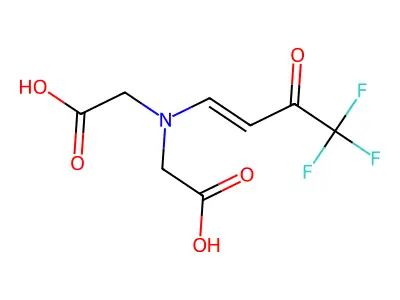 2-[(Carboxymethyl)(4,4,4-trifluoro-3-oxobut-1-en-1-yl)amino]acetic acid structure