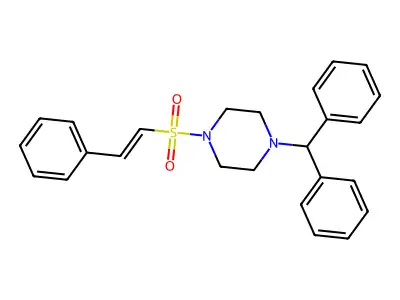1-(Diphenylmethyl)-4-(2-phenylethenesulfonyl)piperazine structure