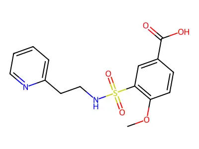4-Methoxy-3-{[2-(pyridin-2-yl)ethyl]sulfamoyl}benzoic acid structure