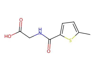 2-[(5-Methylthiophen-2-yl)formamido]acetic acid structure