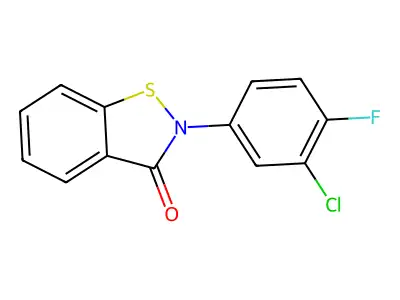 2-(3-Chloro-4-fluorophenyl)-2,3-dihydro-1,2-benzothiazol-3-one structure