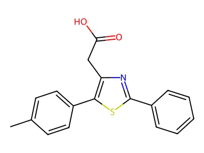 2-[5-(4-Methylphenyl)-2-phenyl-1,3-thiazol-4-yl]acetic acid structure