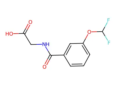 2-{[3-(Difluoromethoxy)phenyl]formamido}acetic acid structure