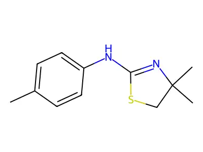 4,5-Dihydro-4,4-dimethyl-N-(4-methylphenyl)-2-thiazolamine structure
