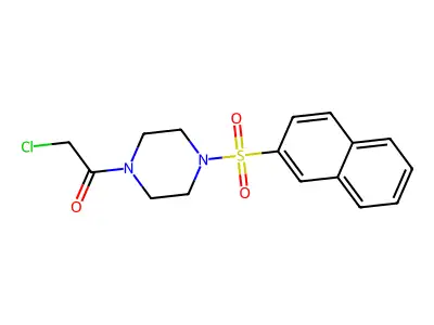 2-Chloro-1-[4-(naphthalene-2-sulfonyl)piperazin-1-yl]ethan-1-one structure