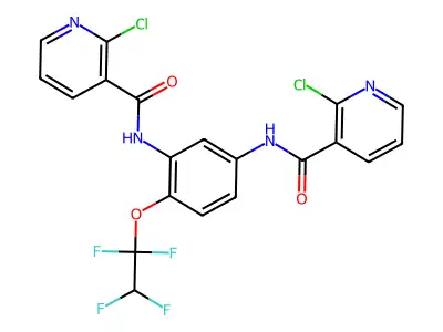 2-chloro-N-[3-(2-chloropyridine-3-amido)-4-(1,1,2,2-tetrafluoroethoxy)phenyl]pyridine-3-carboxamide structure