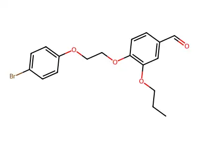4-[2-(4-Bromophenoxy)ethoxy]-3-propoxybenzaldehyde structure