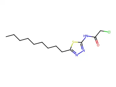 2-chloro-N-(5-nonyl-1,3,4-thiadiazol-2-yl)acetamide structure