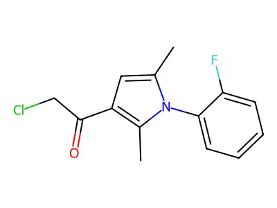 2-Chloro-1-[1-(2-fluoro-phenyl)-2,5-dimethyl-1H-pyrrol-3-yl]-ethanone structure