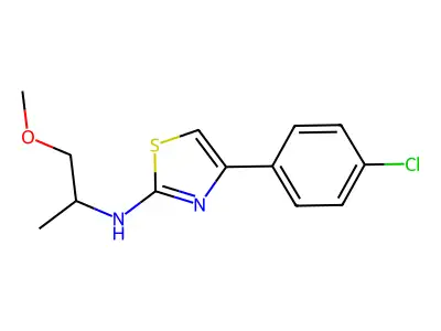 4-(4-chlorophenyl)-N-(1-methoxypropan-2-yl)-1,3-thiazol-2-amine structure