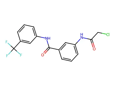 3-[(2-Chloroacetyl)amino]-N-[3-(trifluoromethyl)phenyl]benzamide structure