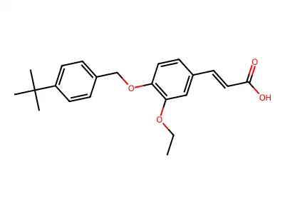 3-{4-[(4-Tert-butylphenyl)methoxy]-3-ethoxyphenyl}prop-2-enoic acid structure