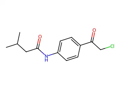N-[4-(2-chloroacetyl)phenyl]-3-methylbutanamide structure
