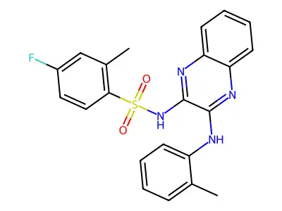 4-fluoro-2-methyl-N-{3-[(2-methylphenyl)amino]quinoxalin-2-yl}benzene-1-sulfonamide structure