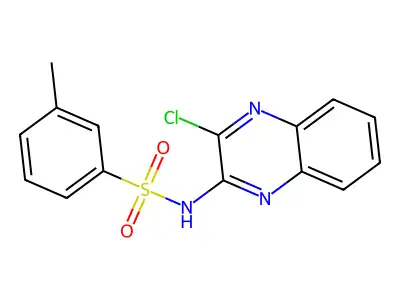 N-(3-chloroquinoxalin-2-yl)-3-methylbenzenesulfonamide structure