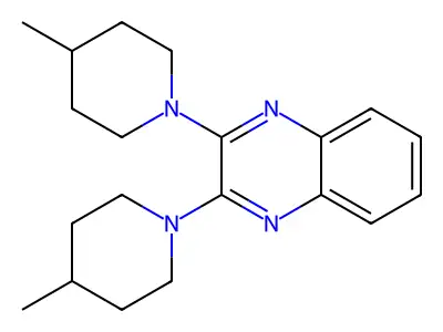 2,3-Bis(4-methylpiperidin-1-yl)quinoxaline structure