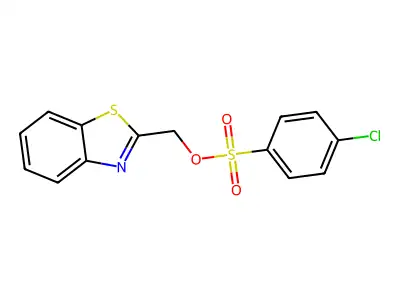 4-Chloro-benzenesulfonic acid benzothiazol-2-ylmethyl ester structure