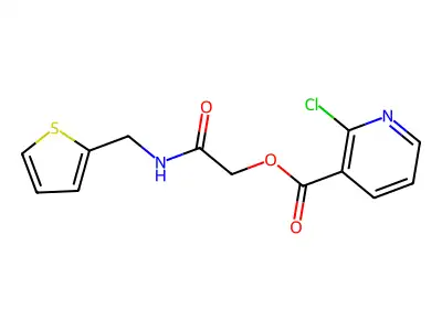 {[(Thiophen-2-yl)methyl]carbamoyl}methyl 2-chloropyridine-3-carboxylate structure