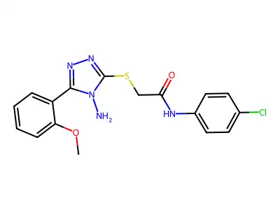 2-{[4-amino-5-(2-methoxyphenyl)-4H-1,2,4-triazol-3-yl]sulfanyl}-N-(4-chlorophenyl)acetamide structure