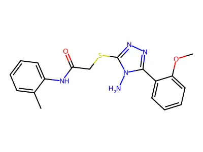 2-{[4-amino-5-(2-methoxyphenyl)-4H-1,2,4-triazol-3-yl]sulfanyl}-N-(2-methylphenyl)acetamide structure