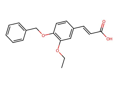 (E)-3-(4-(Benzyloxy)-3-ethoxyphenyl)acrylic acid structure
