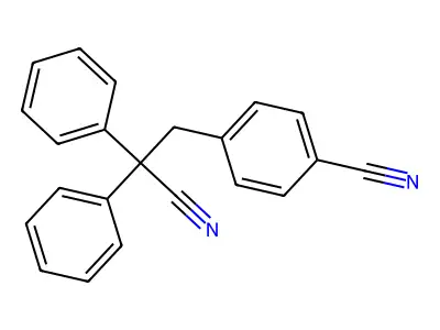 4-(2-Cyano-2,2-diphenylethyl)benzonitrile structure
