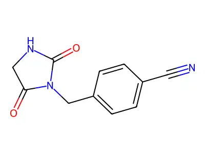4-[(2,5-Dioxoimidazolidin-1-yl)methyl]benzonitrile structure