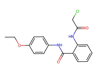 2-(2-chloroacetamido)-N-(4-ethoxyphenyl)benzamide structure