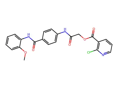 [2-[4-[(2-methoxyphenyl)carbamoyl]anilino]-2-oxoethyl] 2-chloropyridine-3-carboxylate structure