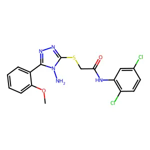 2-{[4-amino-5-(2-methoxyphenyl)-4H-1,2,4-triazol-3-yl]sulfanyl}-N-(2,5-dichlorophenyl)acetamide structure