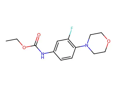 Carbamic acid, [3-fluoro-4-(4-morpholinyl)phenyl]-, ethyl ester structure
