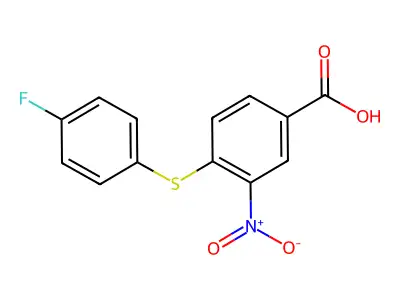 4-[(4-Fluorophenyl)sulfanyl]-3-nitrobenzoic acid structure