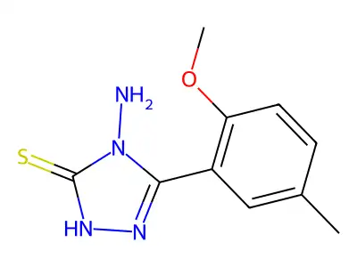 4-Amino-5-(2-methoxy-5-methyl-phenyl)-4H-[1,2,4]triazole-3-thiol structure