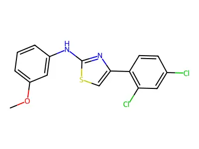 4-(2,4-dichlorophenyl)-N-(3-methoxyphenyl)-1,3-thiazol-2-amine structure