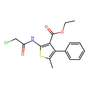 Ethyl 2-(2-chloroacetamido)-5-methyl-4-phenylthiophene-3-carboxylate structure