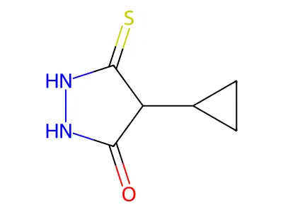 4-Cyclopropyl-5-thioxopyrazolidin-3-one structure