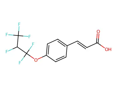 3-[4-(1,1,2,3,3,3-Hexafluoro-propoxy)-phenyl]-acrylic acid structure