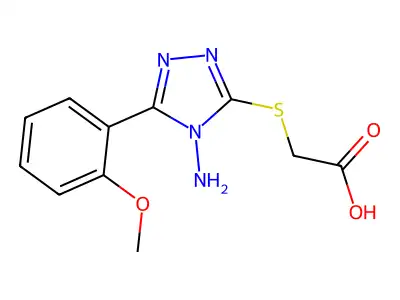 2-{[4-amino-5-(2-methoxyphenyl)-4H-1,2,4-triazol-3-yl]sulfanyl}acetic acid structure