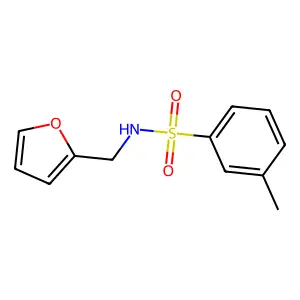 N-(furan-2-ylmethyl)-3-methylbenzenesulfonamide structure