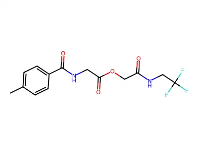 [2-Oxo-2-(2,2,2-trifluoroethylamino)ethyl] 2-[(4-methylbenzoyl)amino]acetate structure