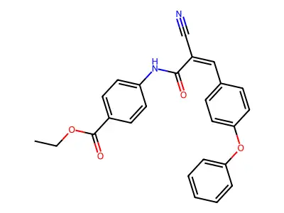 Ethyl 4-[[(Z)-2-cyano-3-(4-phenoxyphenyl)prop-2-enoyl]amino]benzoate structure