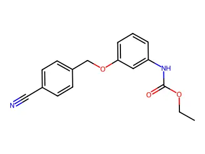 Carbamic acid, [3-[(4-cyanophenyl)methoxy]phenyl]-, ethyl ester structure