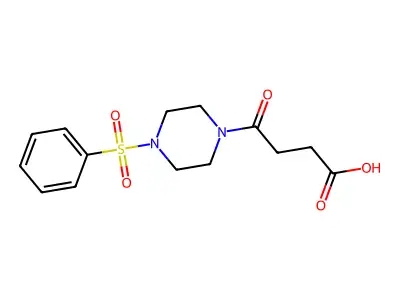 4-(4-(Benzenesulfonyl)piperazin-1-yl)-4-oxobutanoic acid structure