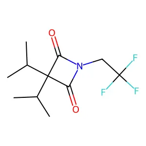 2,4-Azetidinedione, 3,3-bis(1-methylethyl)-1-(2,2,2-trifluoroethyl)- structure