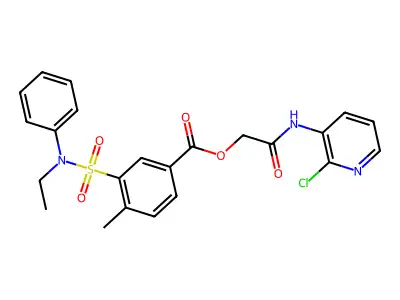 2-[(2-Chloro-3-pyridinyl)amino]-2-oxoethyl 3-[(ethylphenylamino)sulfonyl]-4-methylbenzoate structure