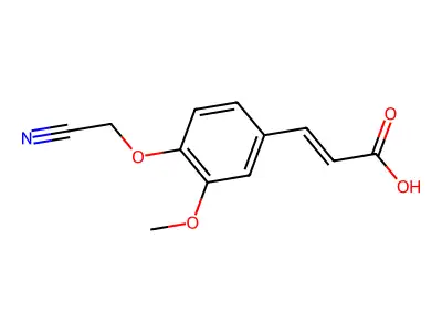 (2E)-3-[4-(cyanomethoxy)-3-methoxyphenyl]prop-2-enoic acid structure