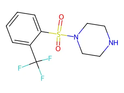 1-[2-(Trifluoromethyl)benzenesulfonyl]piperazine structure